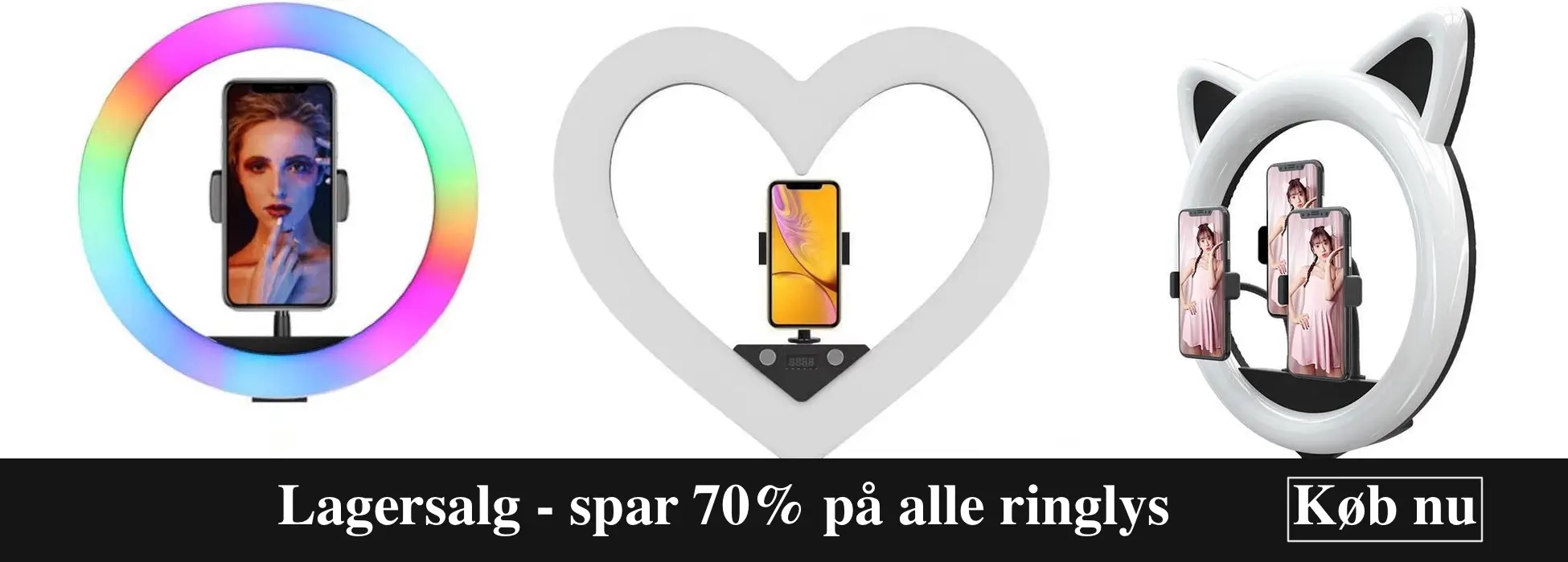 Lagersalg – spar 70 % på alle ringlys
